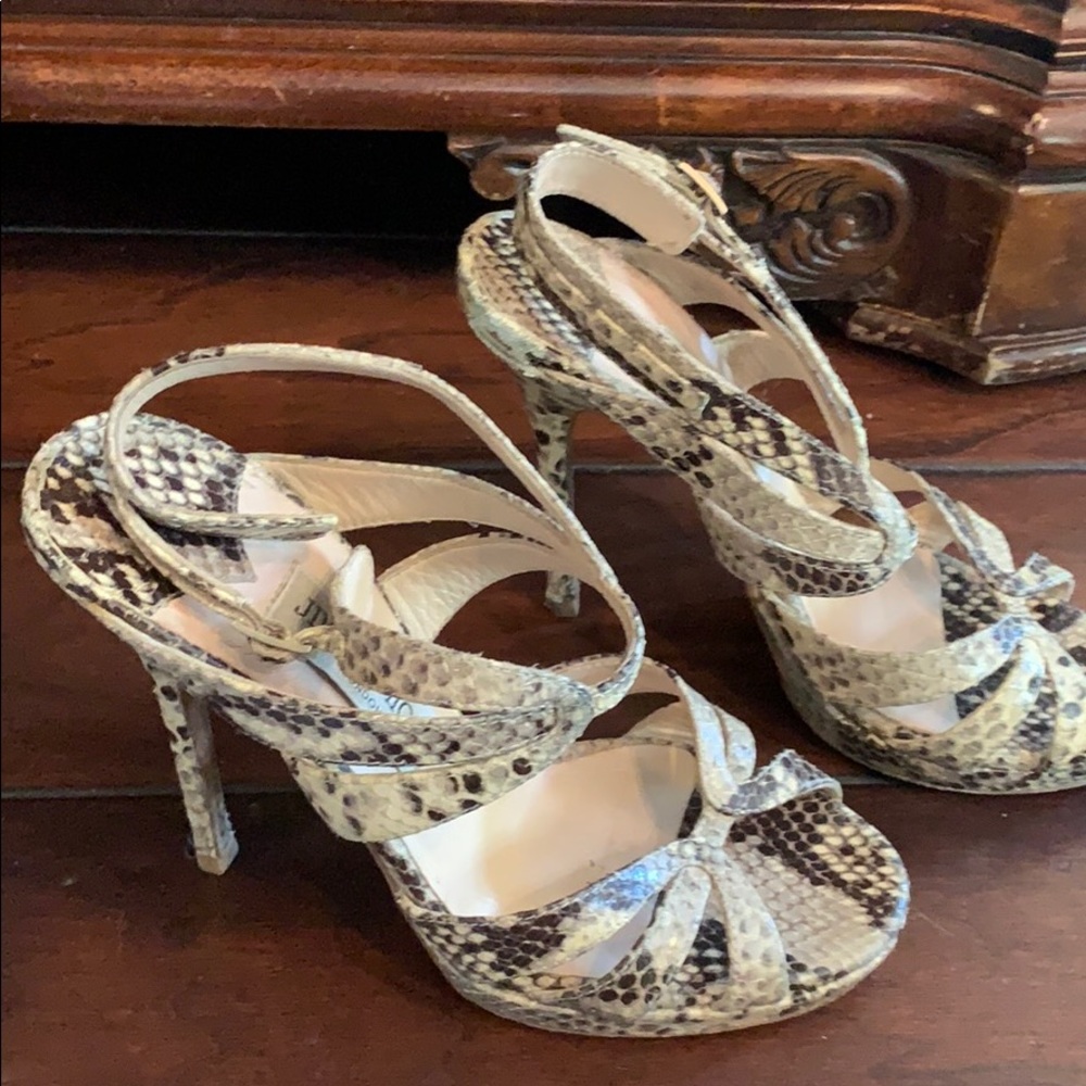 Snake skin jimmy choo